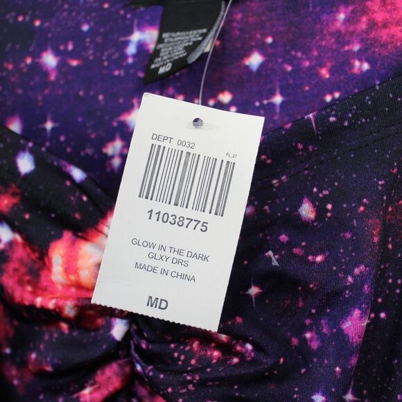 Hot Topic NWT glow in the dark fit & flare galaxy universe dress size medium - Picture 3 of 14